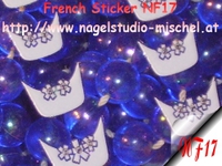 French Nagelsticker Neon WeiÃ NF17